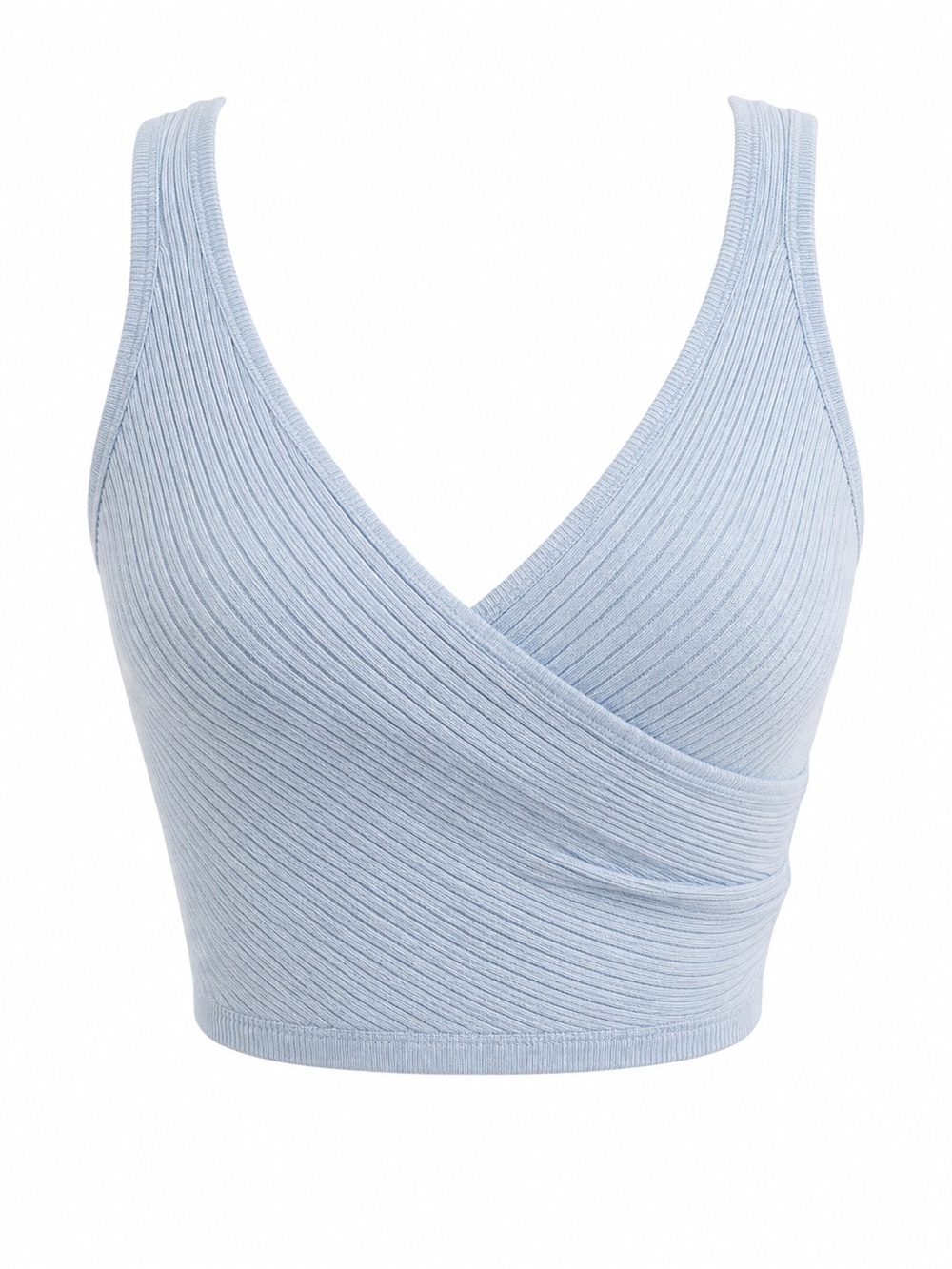 NWT SIGNIFICANT OTHER LIGHT BLUE RIBBED CROP TOP
